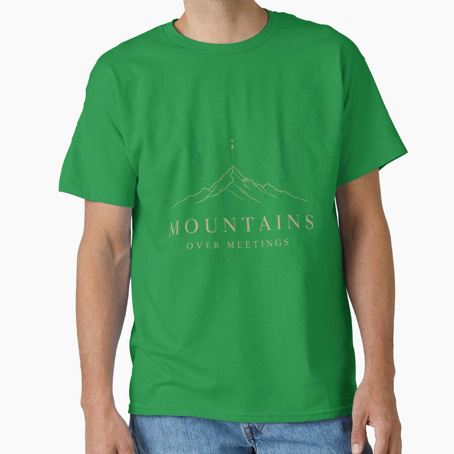 Minimalist premium design for those who prefer mountains to any meeting. Exquisite mountain illustration and timeless typography for outdoor enthusiasts, hikers, and nature lovers. by Nicole8912