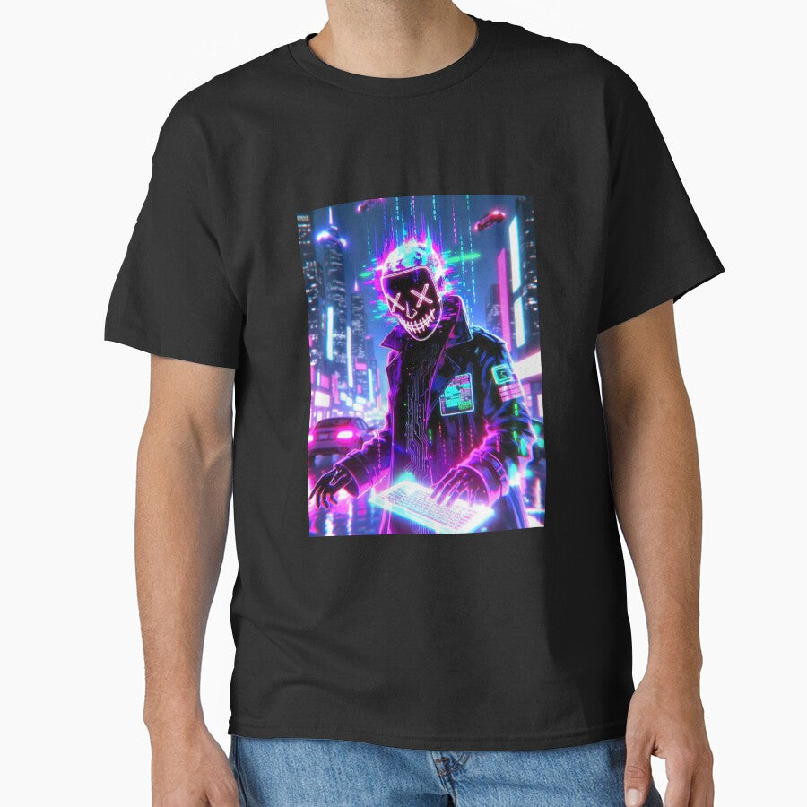 Neon Cyberpunk Hacker LED Mask by ExploreAura Studio