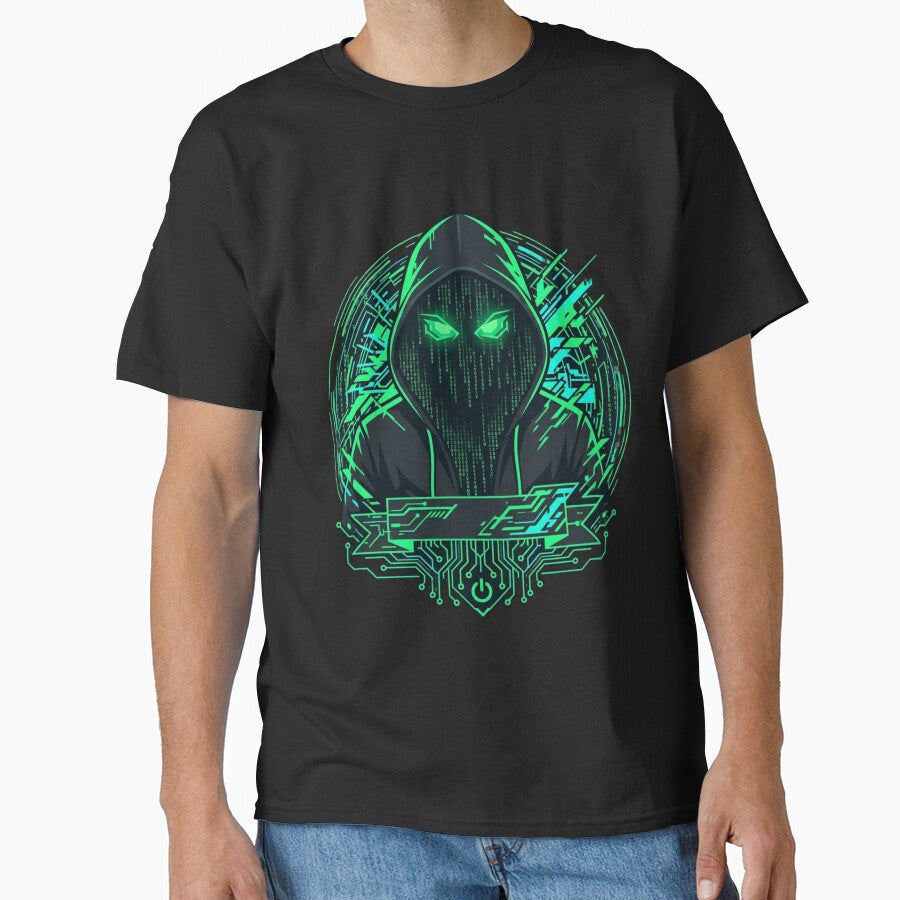 Matrix Eyes Hacker Anonymous Shirt by KurtByteStudio
