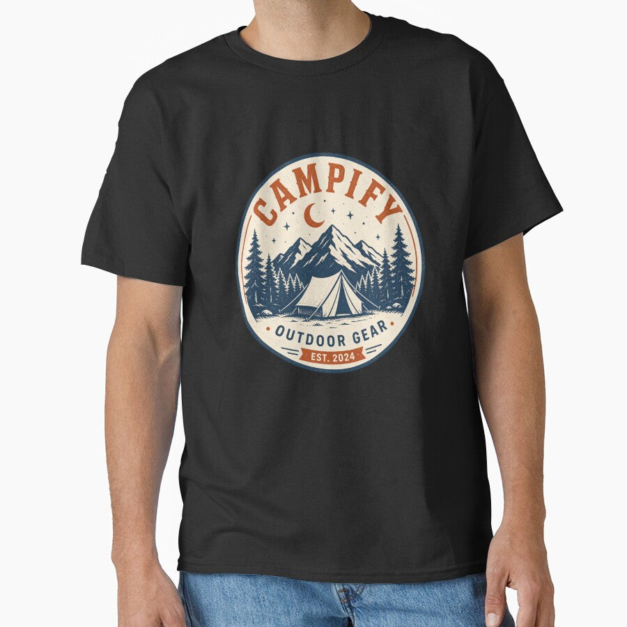 Camp Life Outdoor Gear – Vintage Camping Mountain Adventure T-Shirt by tupuedesmas