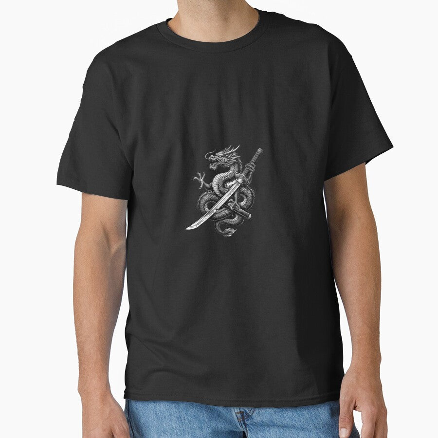 Imperial Dragon with Katana - Japanese Warrior Art by MARQUES DESIGN ART