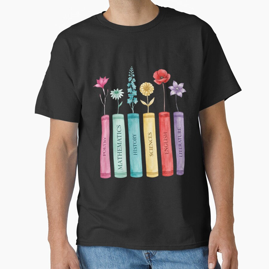 Floral Educational Books Collection Watercolor Art by VibranPalette
