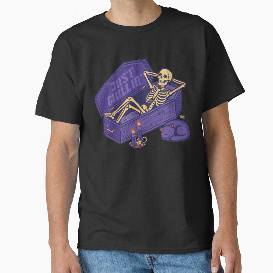 Just Chillin' Skeleton Coffin by pumpkinchino