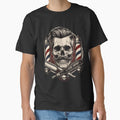 Vintage Stay Sharp Barber Skull Straight Razor Design by Barber MD Culture