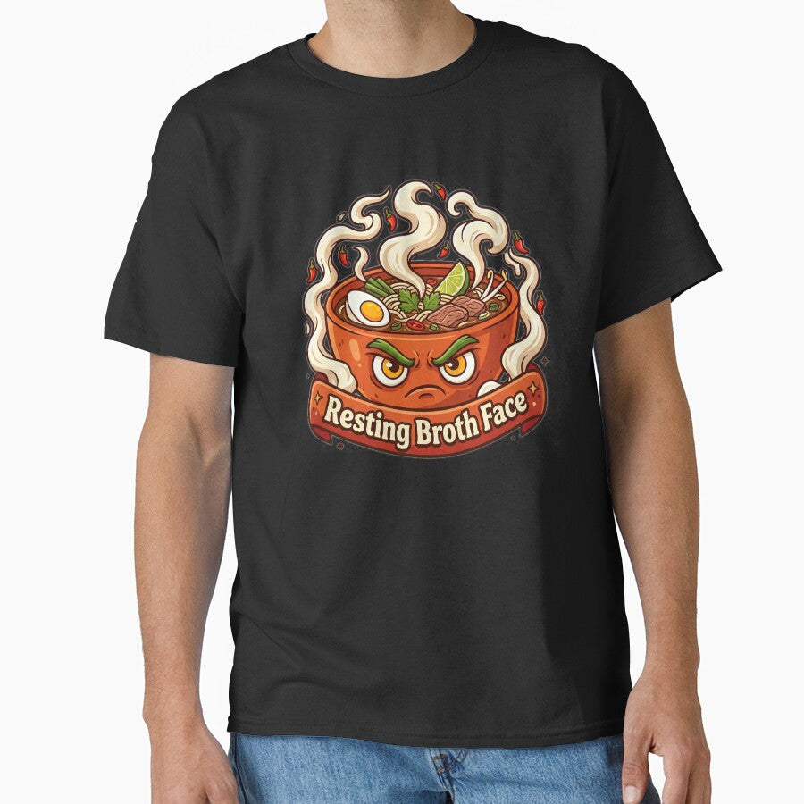 Resting Broth Face Funny Pho Soup Lover by Oommen Studio