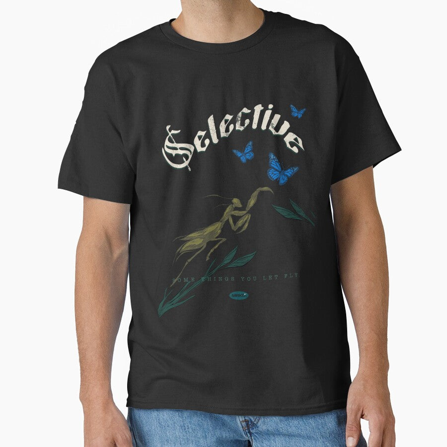 Selective Dark Mantis Butterfly Streetwear Graphic T-Shirt Some Things You Let Fly | MRKD by MRKD.World