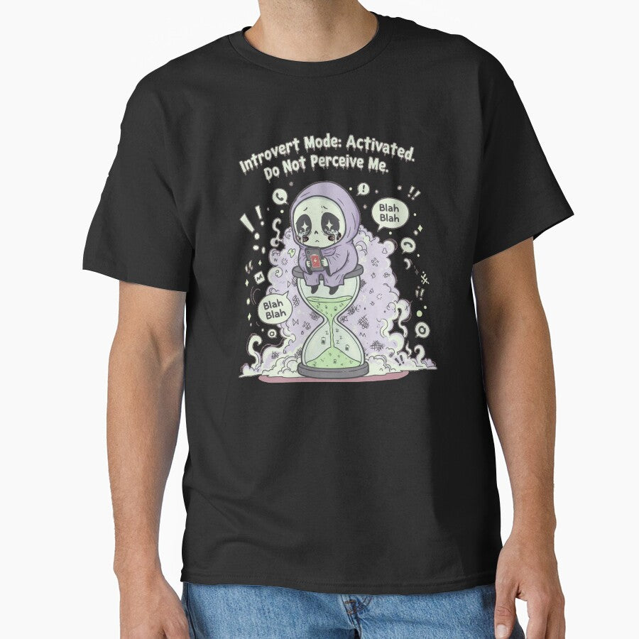 Kawaii Reaper Social Battery 1% Introvert Art by ViviByPaula