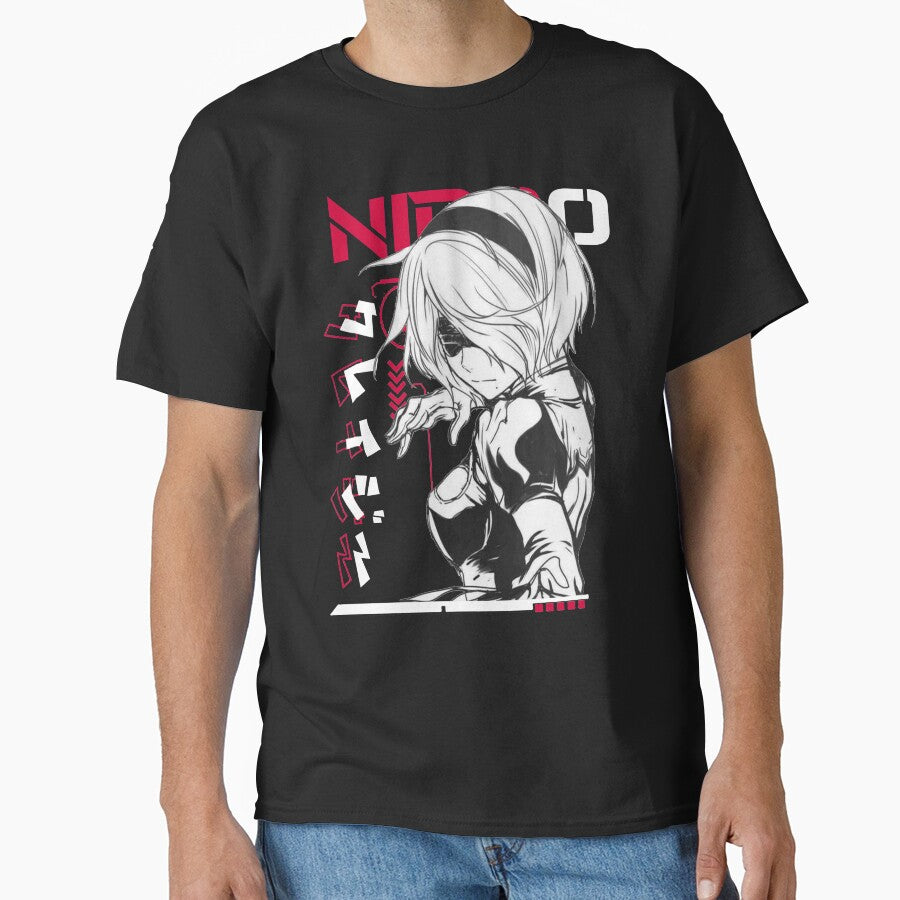 nier automata 2B Tshirt mask hoodie by [-A-] Industrie s