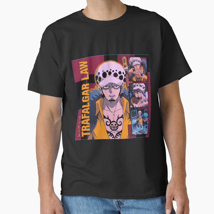 Trafalgar Law retro comic poster design by Moonshroomarts