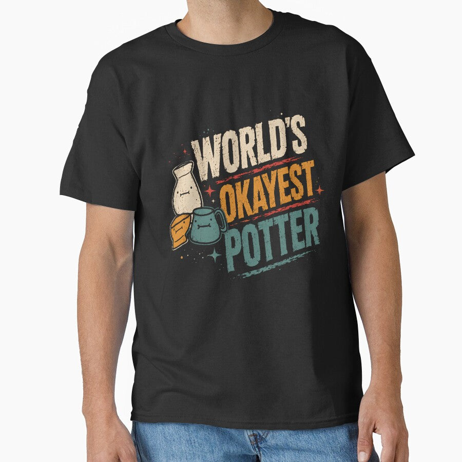 World's Okayest Potter Ceramicist Pottery Lover Humorous Gift by SkeletonsDanger