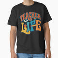 Teacher Life Retro Typography. by MyHappyArtShop