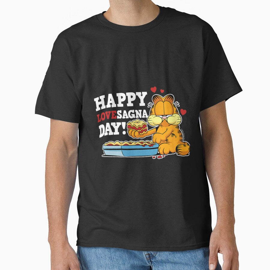 Garfield Happy Lovesagna Day Funny Foodie Pun by Yareli Jonathon