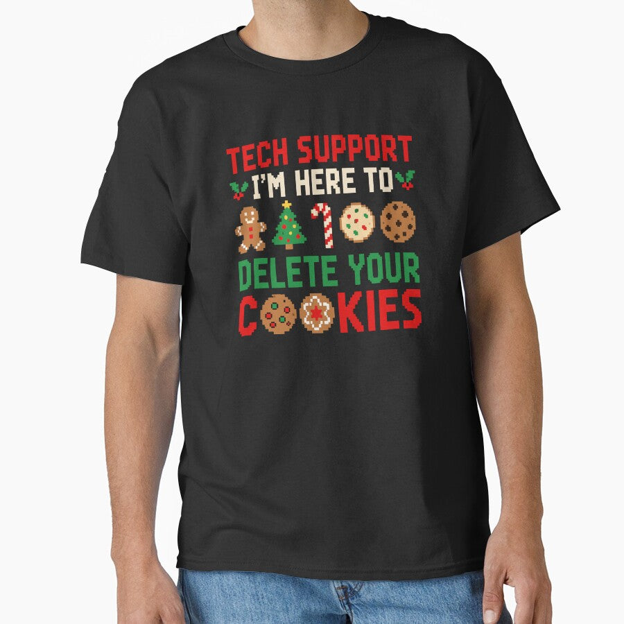 Tech Support Christmas Cookies Pun Funny Xmas Gift for Men Women by alenaz