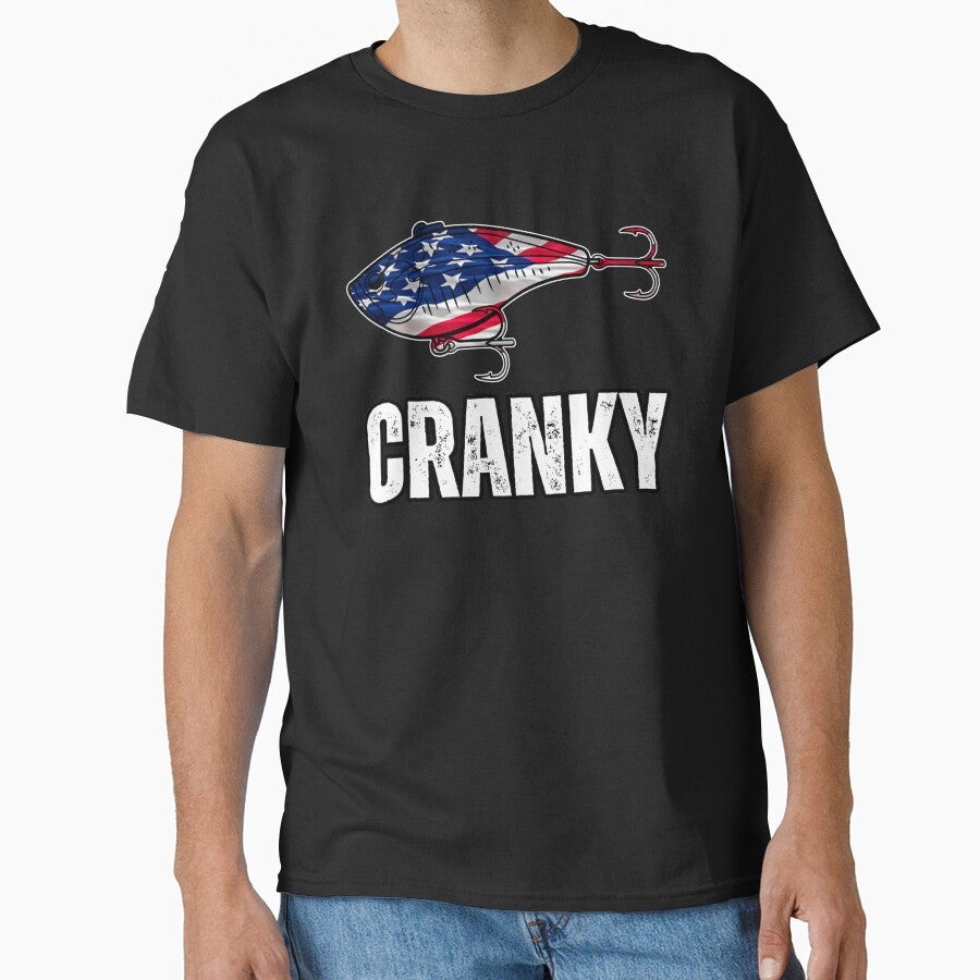 USA Flag Funny Crankbait Fishing Lure Dad Birthday by erozzz