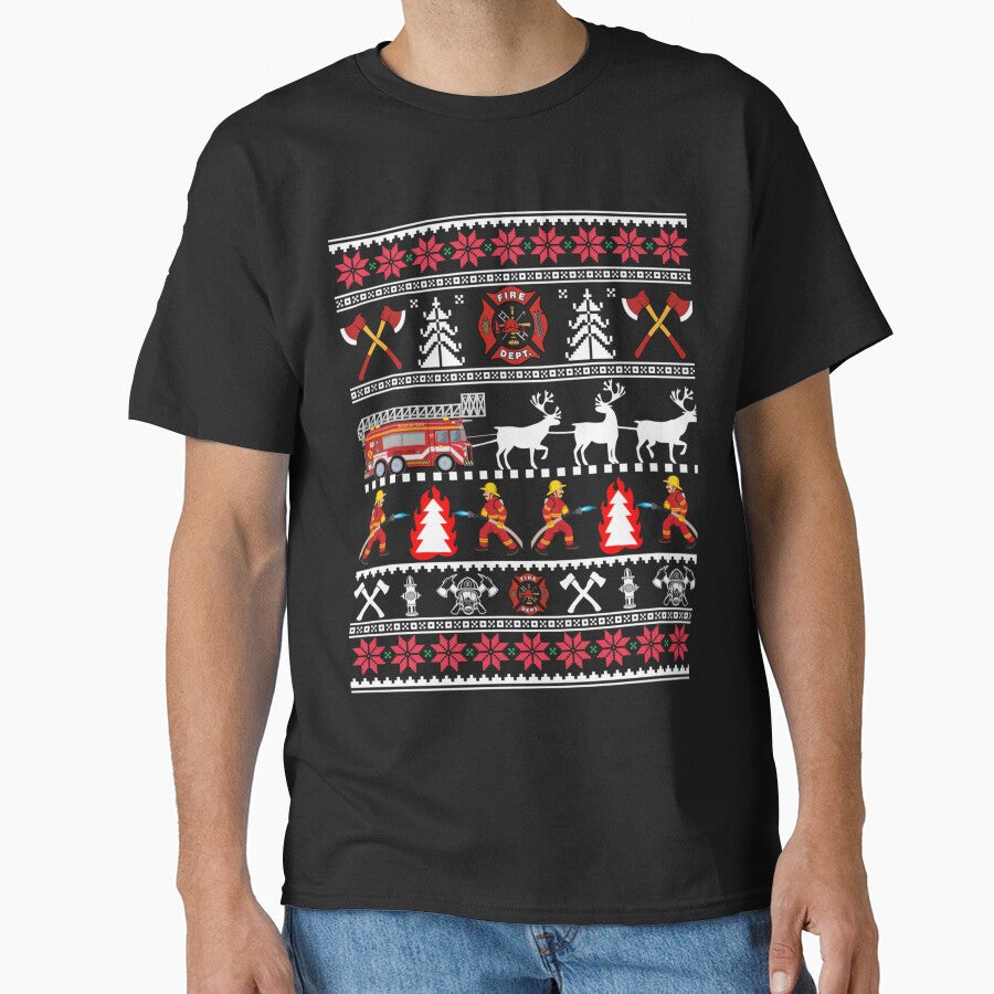 Firefighter Ugly Christmas Sweater - Fireman Fire Department Christmas Shir| Perfect Gift For you and friends by luconats