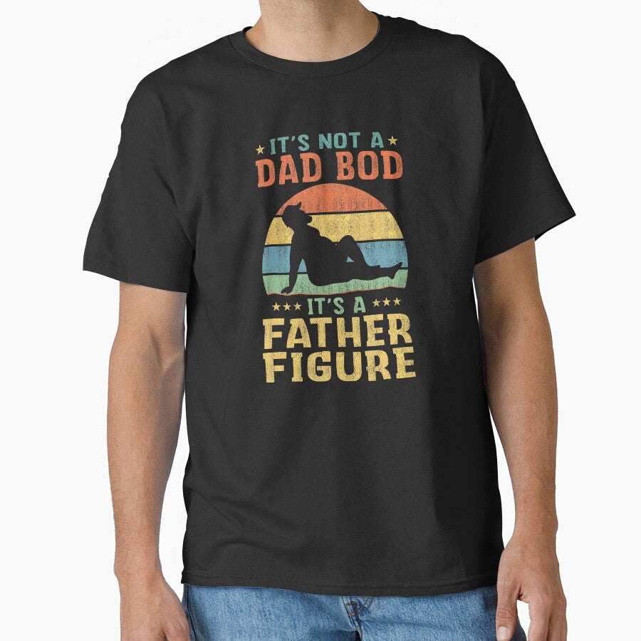 Funny Father Figure Retro Sunset Dad Humor Silhouette by zamiokaline
