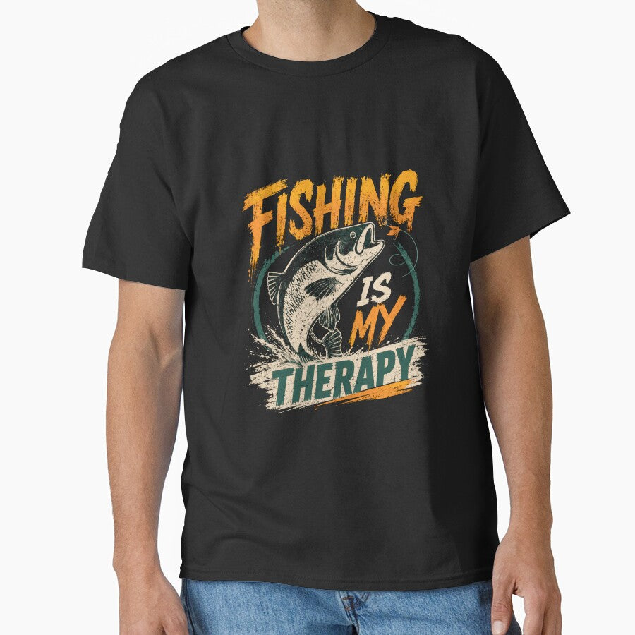Fishing Is My Therapy Angler Fisherman Hobbyist by HumansStuck12