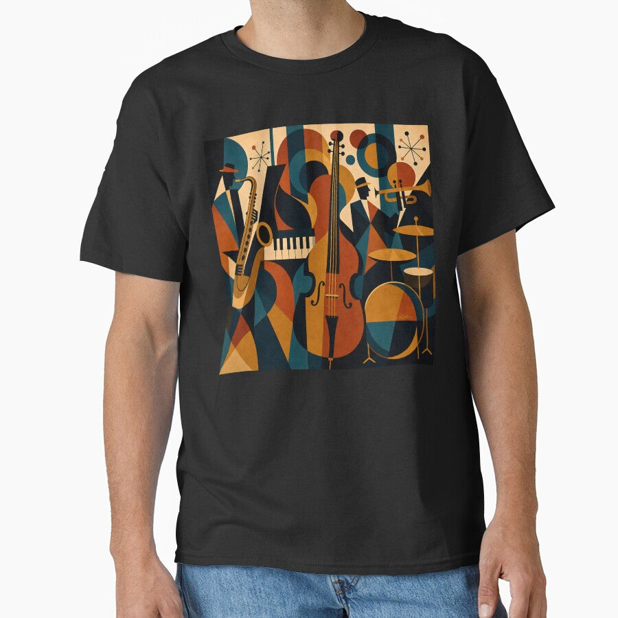 Mid Century Modern Jazz Abstract Art by Lee Hiller Designs