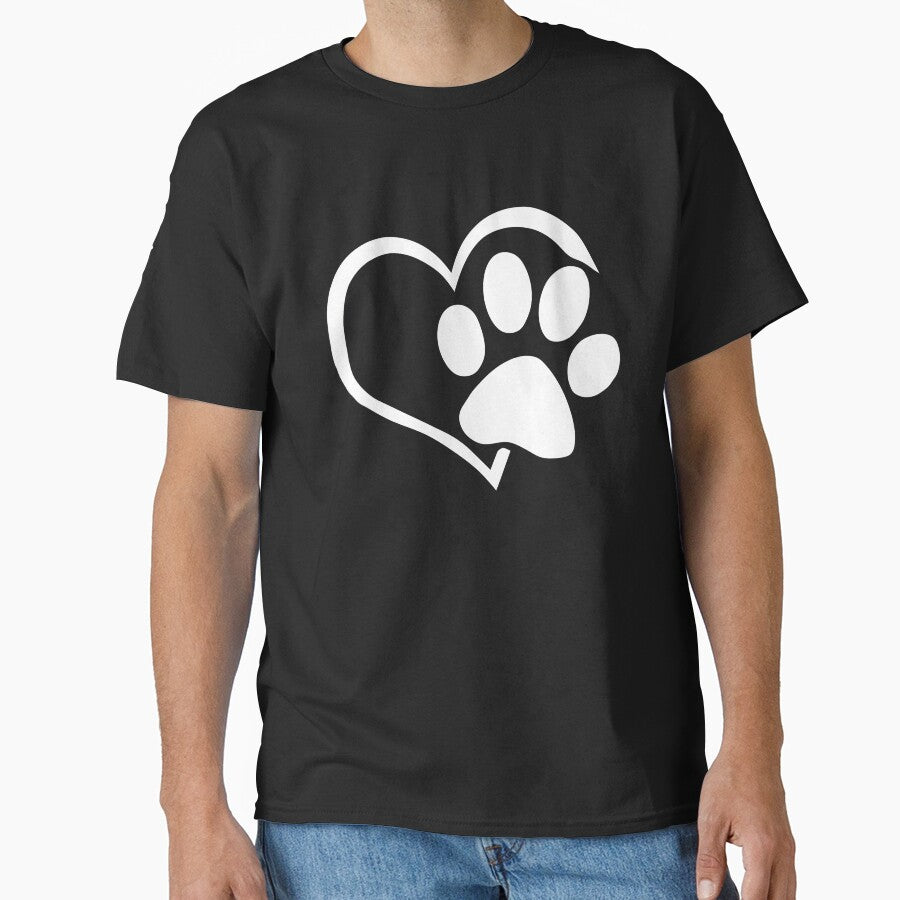 Dog Dad Mom Puppy Love Paw Print Heart Gift Design by OlyvieArt