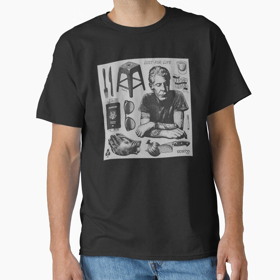 Anthony Bourdain Vintage Illustration by OscarTheFirst