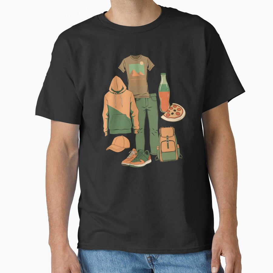 Clothes and Snacks Illustration Pattern | Urban/Youth Art by UnhingedBird