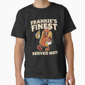Frankie's Finest Served Hot Vintage Hotdog Cartoon by TeNovaStudio
