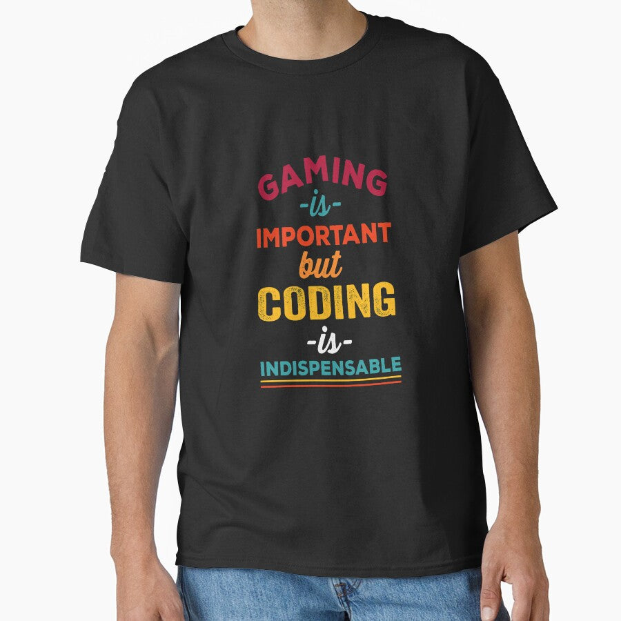 Gaming is important but coding is indispensable, Christmas gift for Software Engineer by Happy-PrintZ