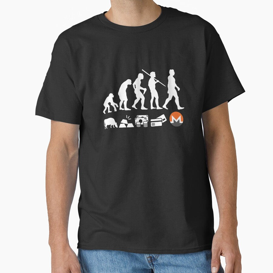 Monero Evolution of Money XMR Crypto Logo by SieJermiin