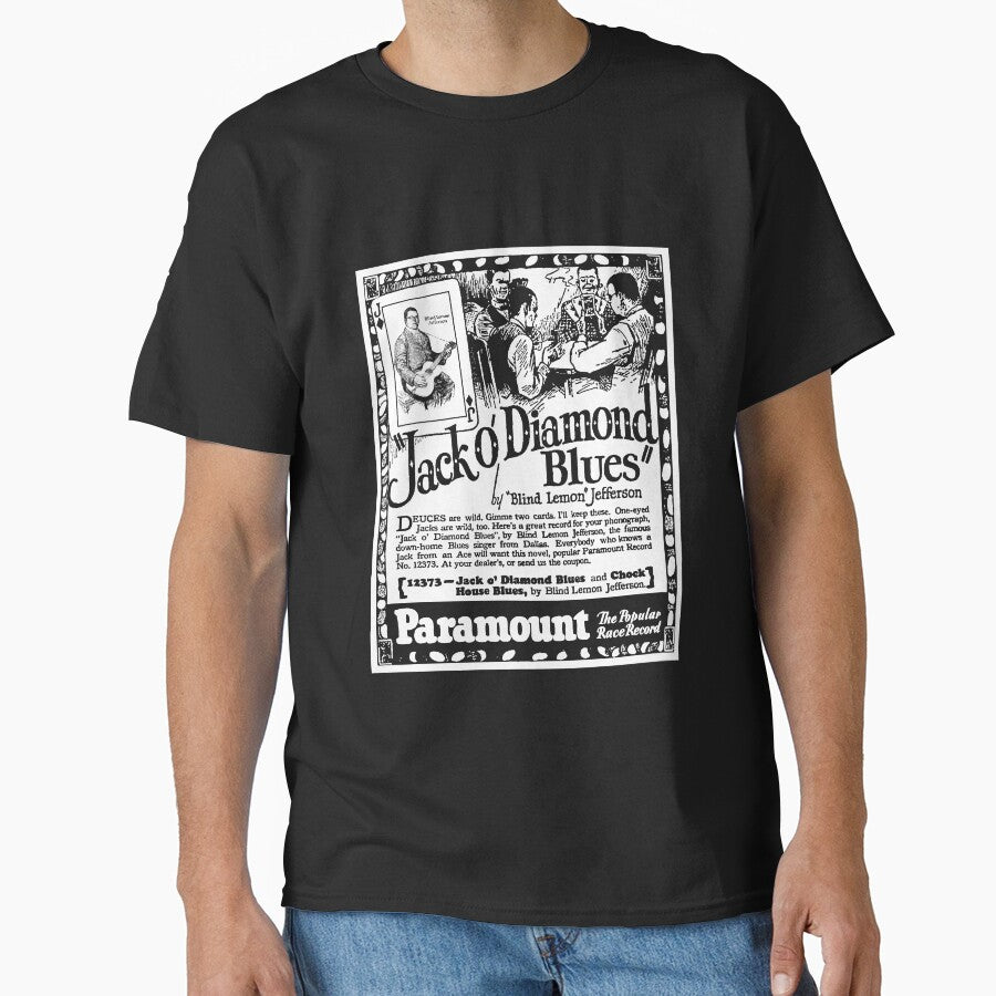 Jack O' Diamonds - Blind Lemon Jefferson : Classic Blues from Paramount Records by GenXTees