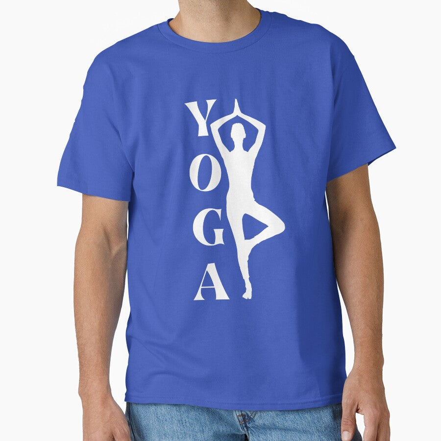 Yoga Tree Pose T-Shirt Minimalist Yoga Lover Gift Zen Wellness Tee by oonproducts