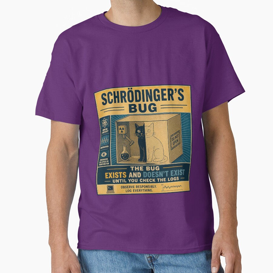 The Bug Exists and Doesn't Exist - Funny Schrodinger Developer Shirt by Geek Tracy Shop