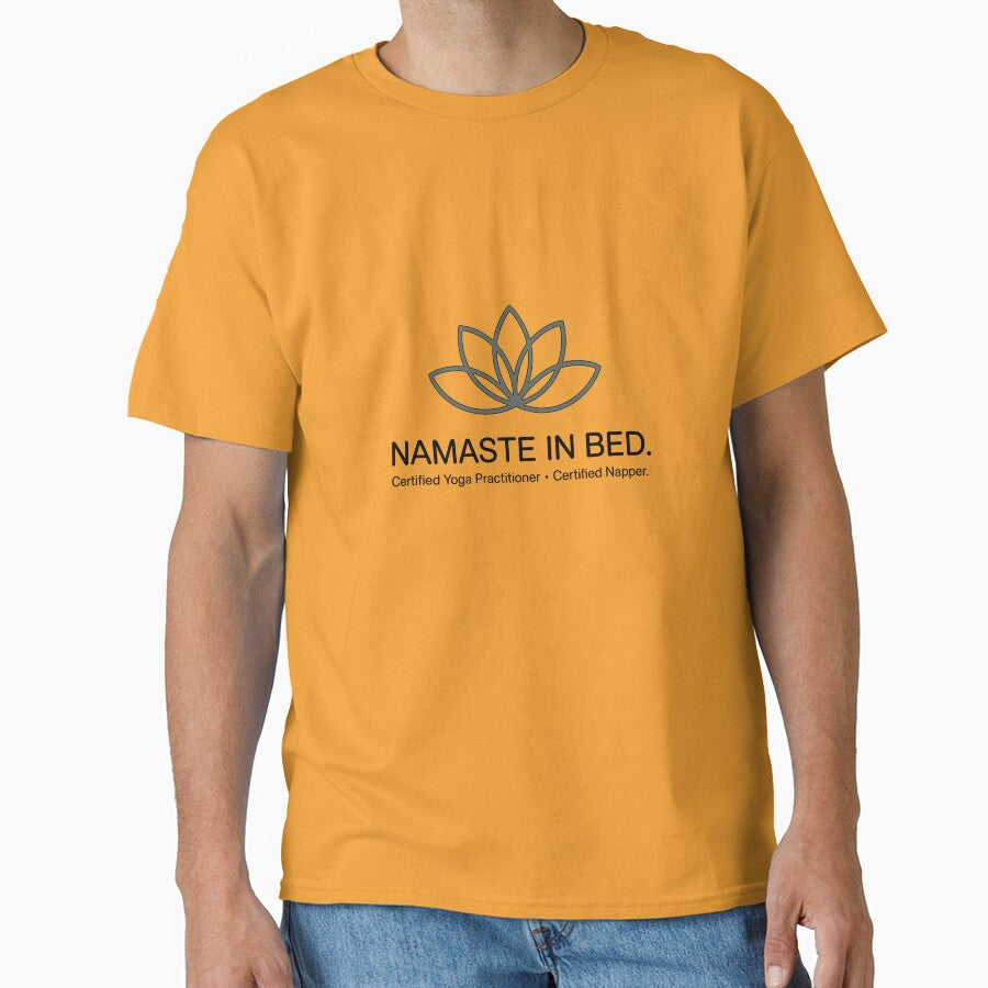 Funny Namaste In Bed Yoga Lotus Flower Napper Quote by Enea Kelo