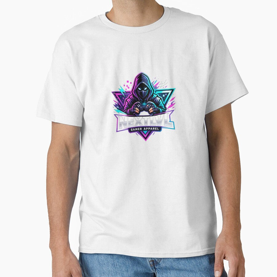 Next LVL Gamer – Neon Cyber Gaming Logo Art by AstraDrip Studio