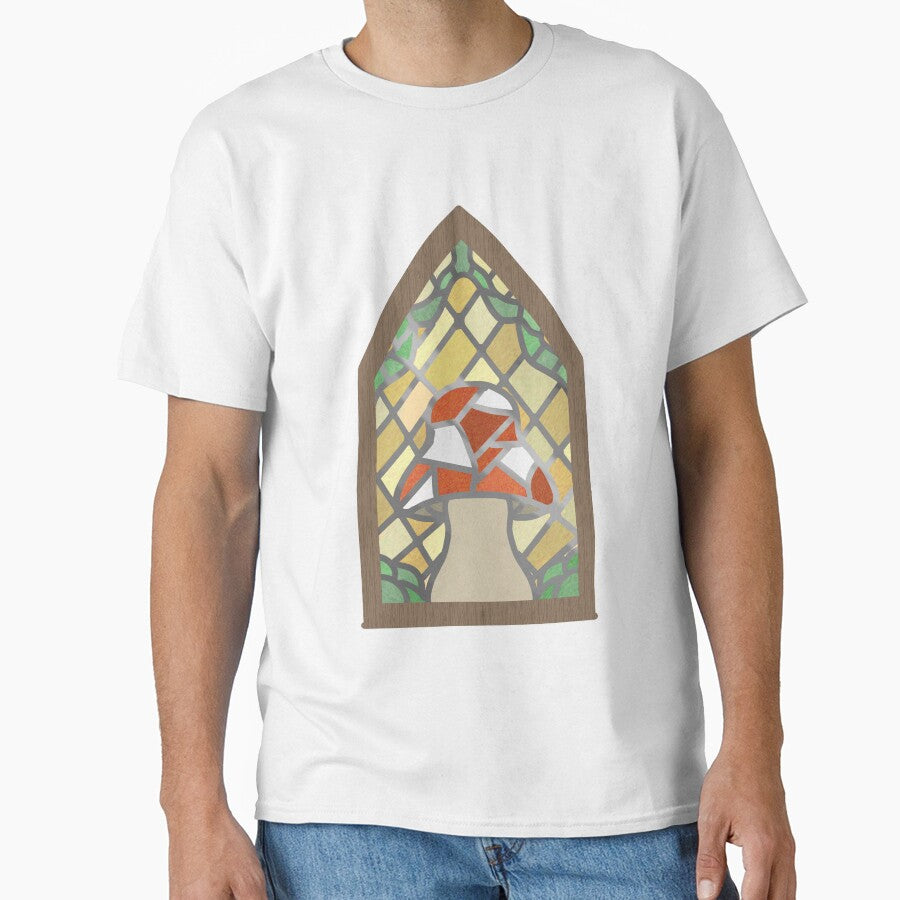 Mushroom stained glass window by AutyLeaves
