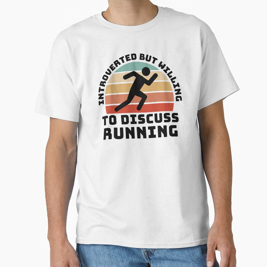 Copy of Running sports Quote , Introverted But Willing To Discuss Running  , this is a great gift for who loves running sport , Sports lover by Fokma