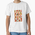 Retro Geometric Fruit Pattern in Warm Sunset Tones by Monascreativeempire