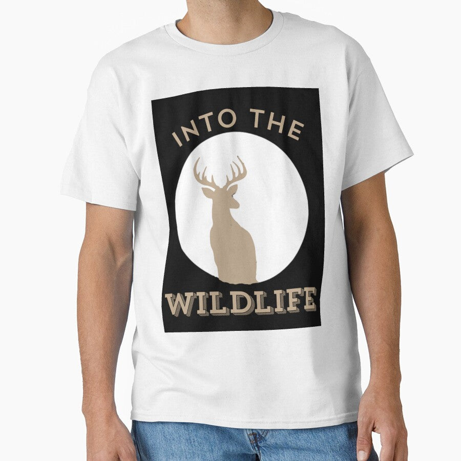 Into the Wildlife – Minimal Deer Silhouette Nature Design by IndianShopper