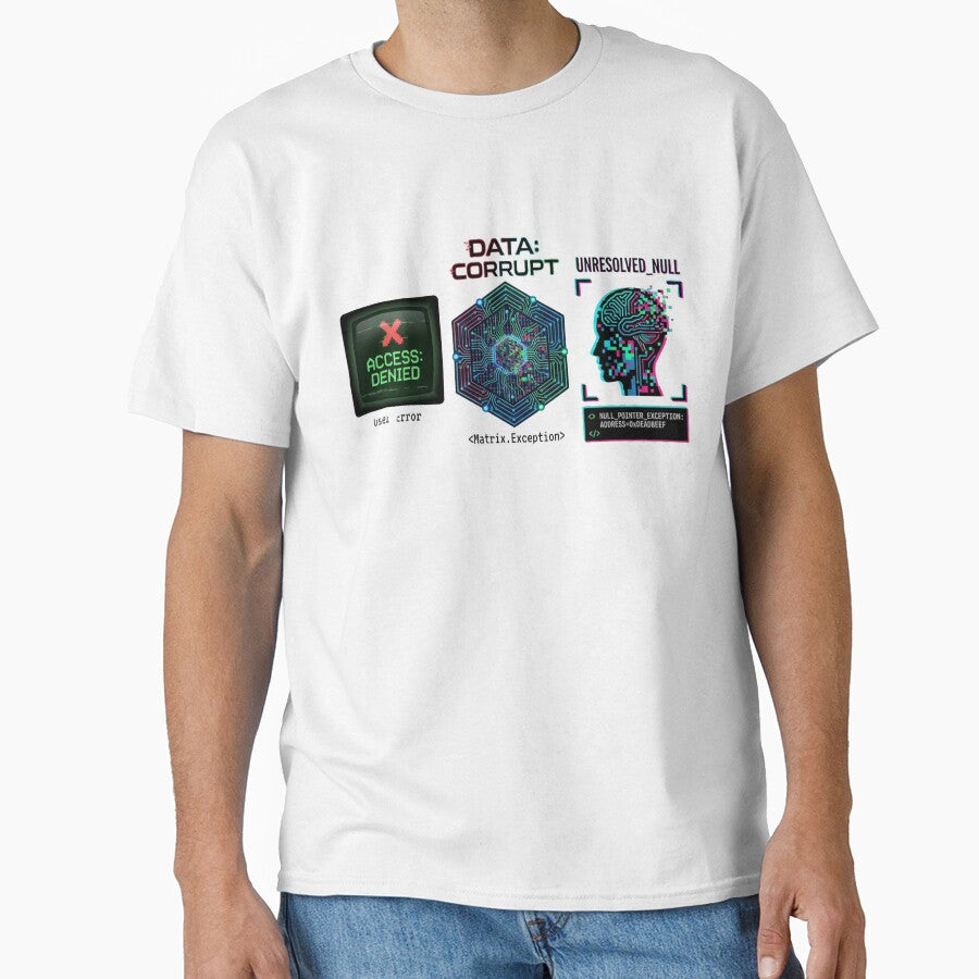 Error: Human Not Found  Tech Humor Shirt by KurtByteStudio
