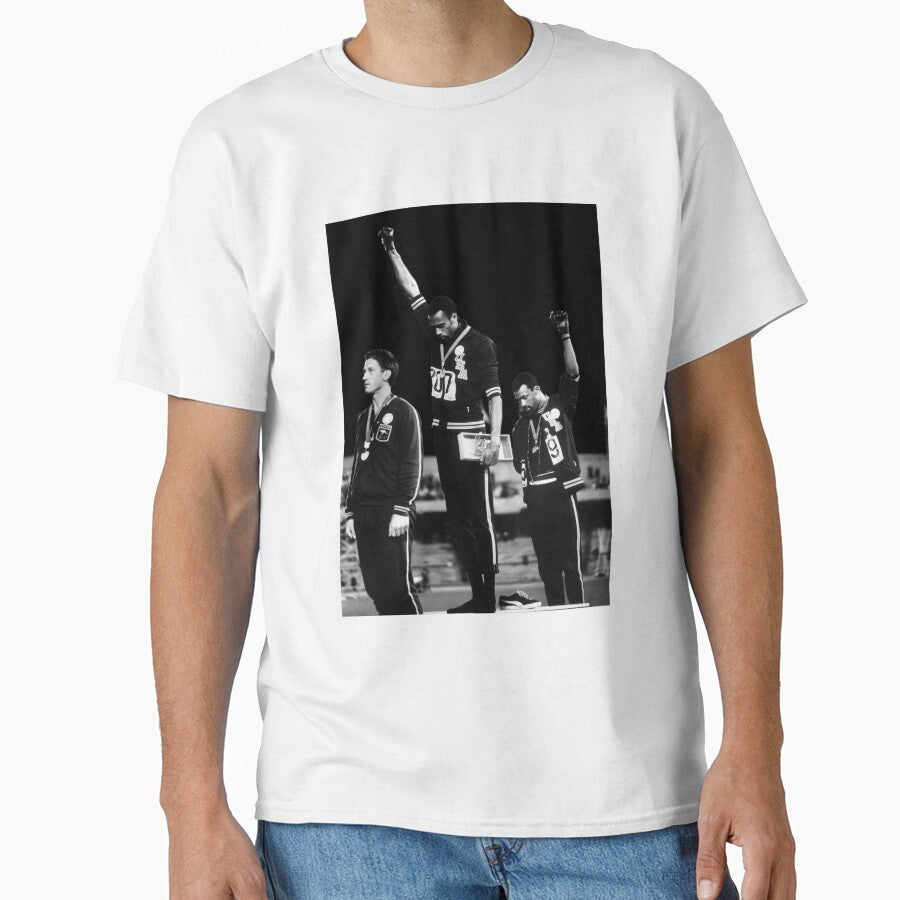 Black Power Salute Tommie Smith 1968 Classic Unisex Tee, , Bes For You Cotton Printed Gift Vintage Classic by kotasreysq