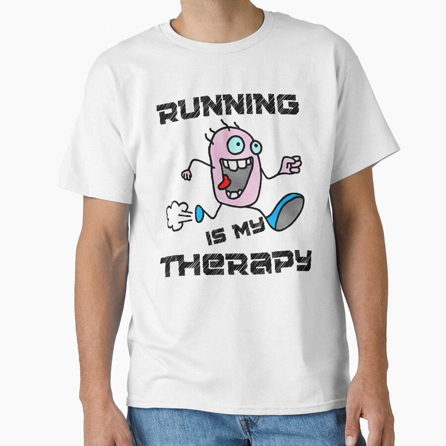 Running is my Therapy (Cartoon Art) by The Feel Workshop