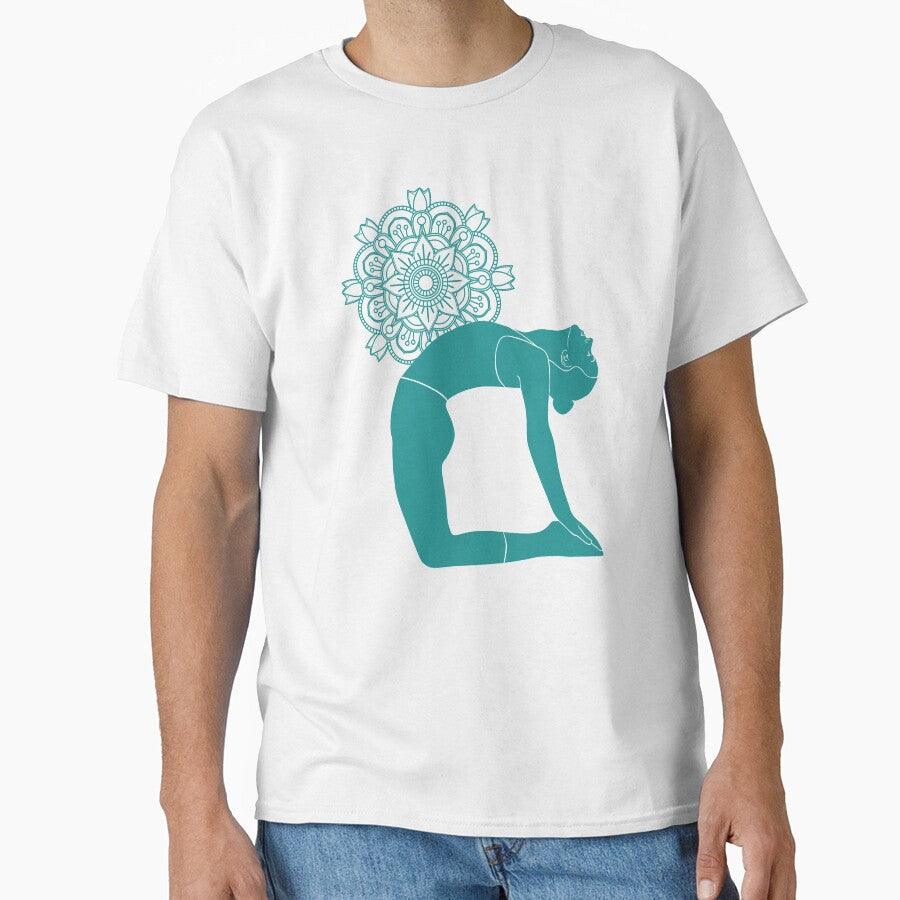 Camel Yoga Pose With Mandala by Laanas