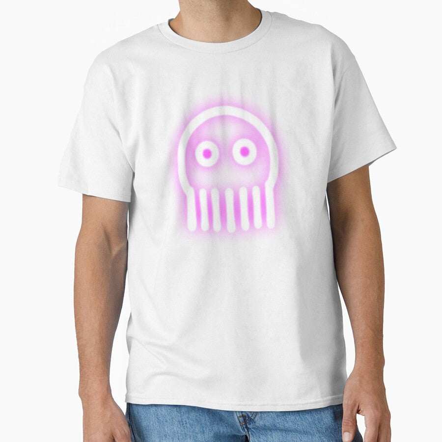 Cute skull Jellyfish in neon pink by M-Lorentsson