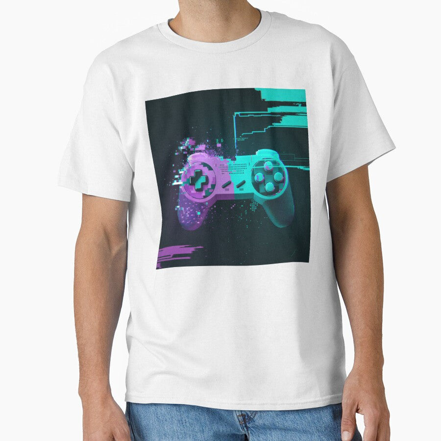 Retro Gaming Controller Glitch Art by PixelDrift21