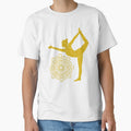Dancer Yoga Pose With Mandala by Laanas