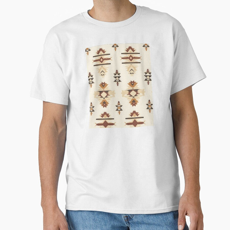 Boho Aztec Geometric Pattern – Earth Tones by Szpaku desart
