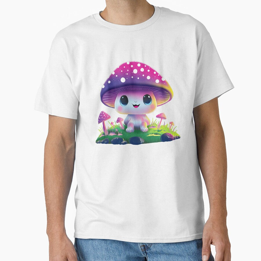Happy Little Mushroom - Colourful Nature Art by QuirkyMint