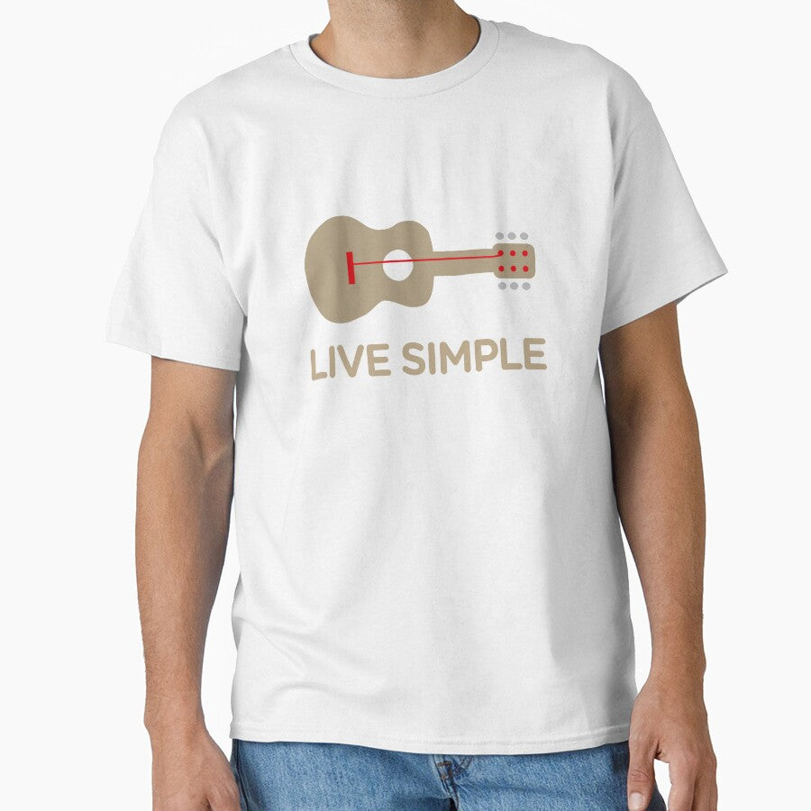 Live Simple One String Guitar by OffbeetShirts
