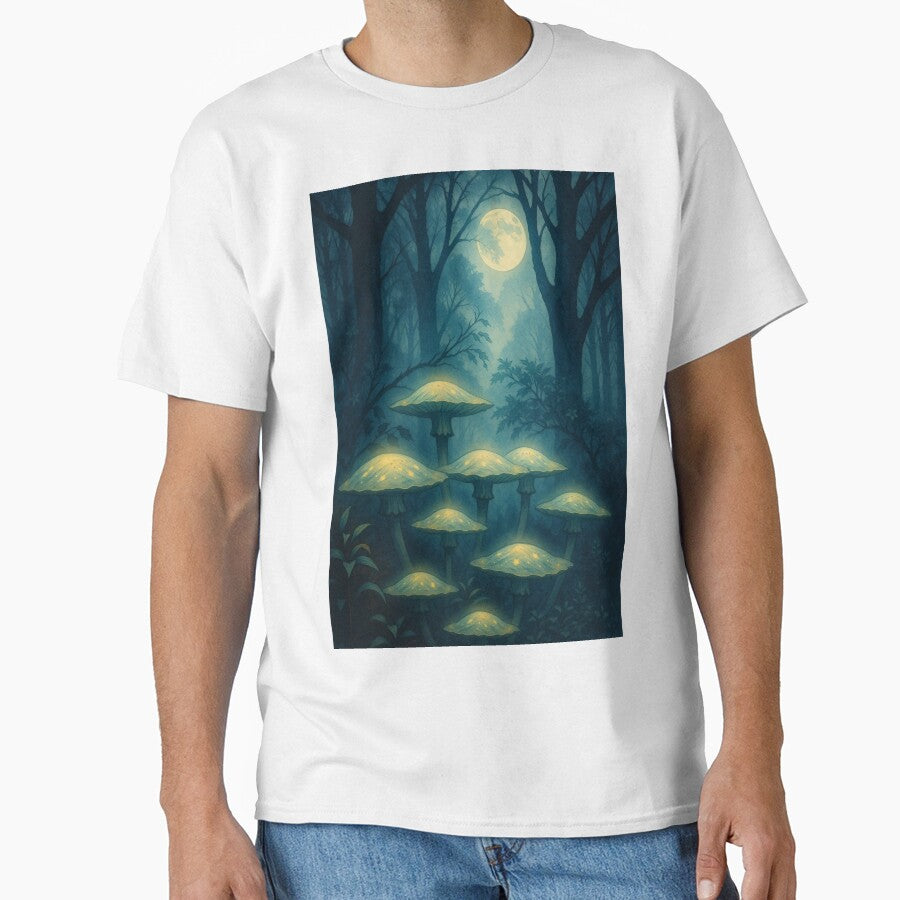 Moonlit Enchanted Mushrooms – Mystical Forest Glow Art by The Rogue Mark