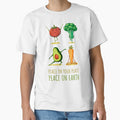 Cute yoga veggies: broccoli - avocado - carrot - tomato by Frank J. Art