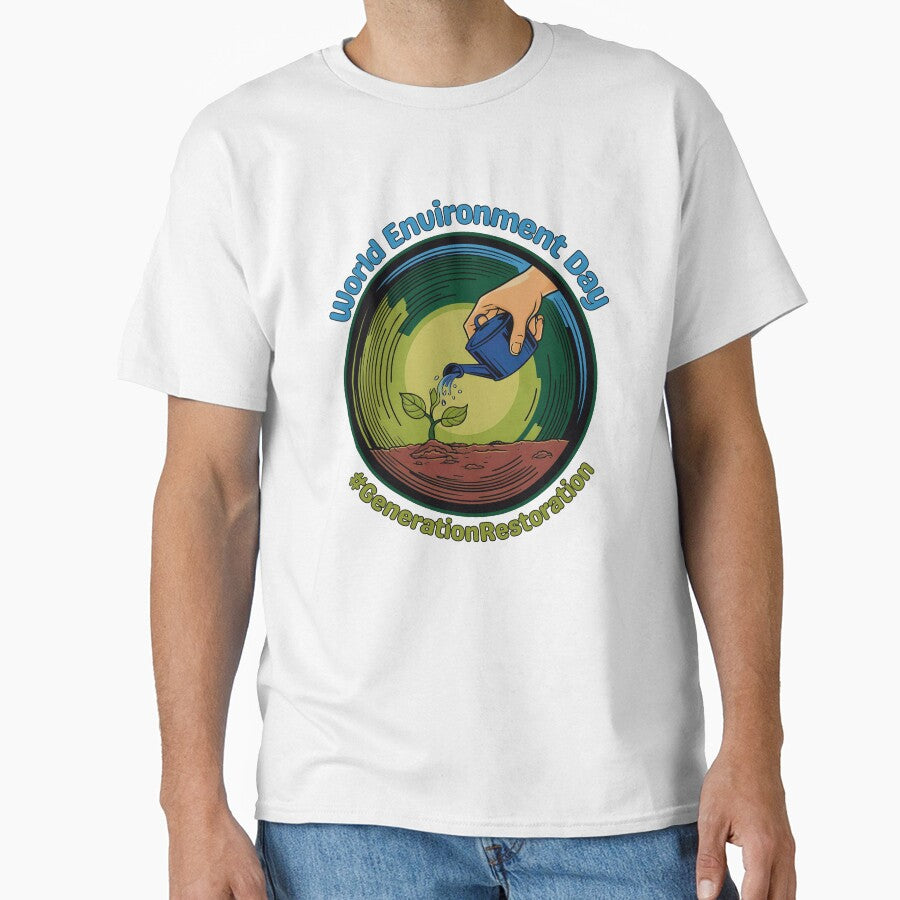 World Environment Day T-Shirt | #GenerationRestoration Eco-Friendly Tee by legendaryskins